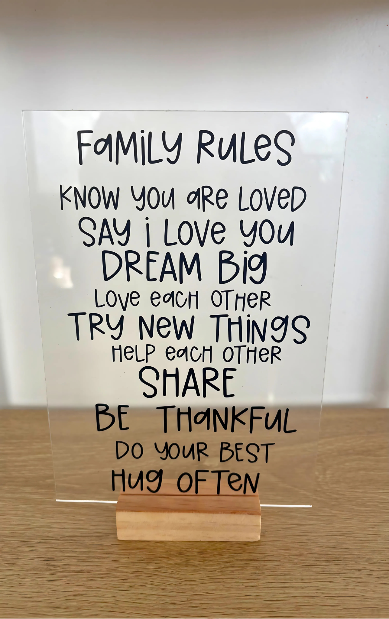 Custom Acrylic Quote Stand